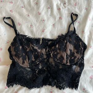 White fox bustier top